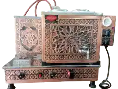 2 Demlikli Bakır Tam Otomatik Çay Kazanı GAZ+ELK