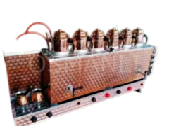 6 Demlikli Bakır Tam Otomatik Çay Kazanı GAZ+ELK