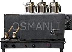 3 Demlikli GRİ Tam Otomatik Çay Kazanı GAZ+ELK