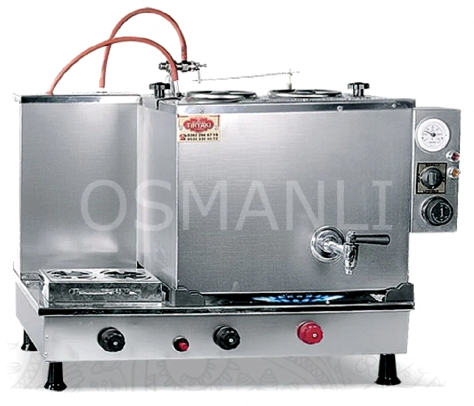 2 Demlikli İnoks Tam Otomatik Çay Kazanı GAZ+ELK