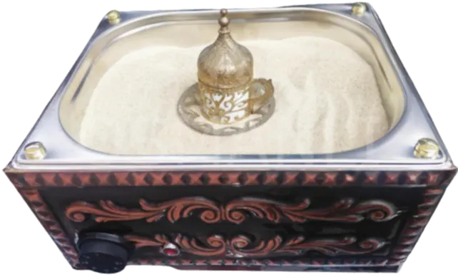 4 CEZVELİK BAKIR KUMDA KAHVE MAKİNESİ