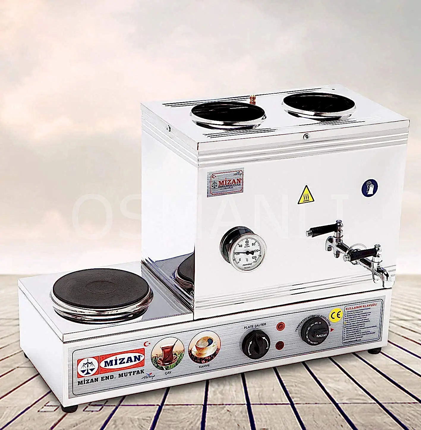 Mizan Mçe207 26 lt Çift Demlikli Elektrikli Çay Kazanı