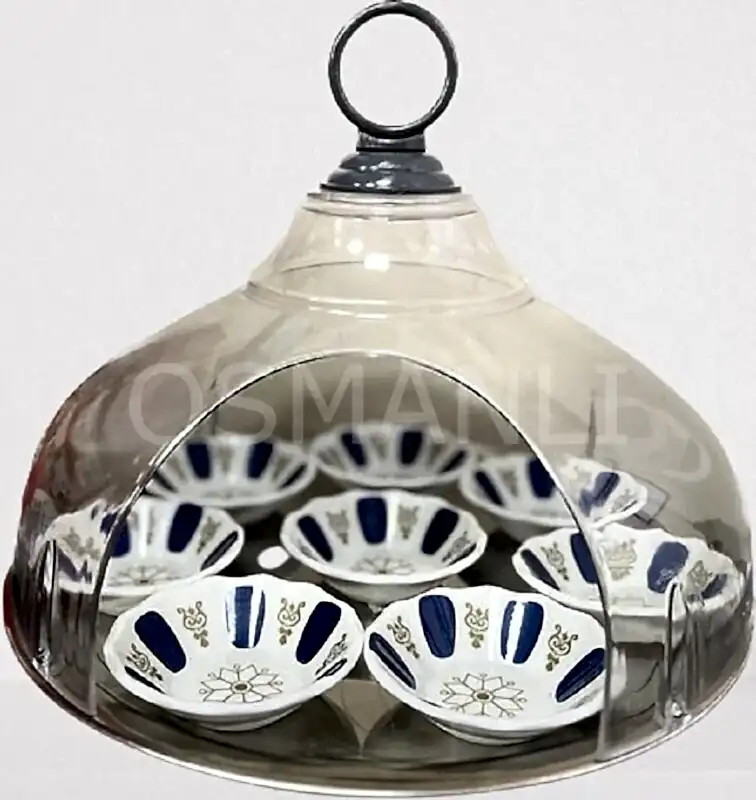 KAPALI (ŞEFFAF) ASKILI ÇAY TEPSİSİ - KÜÇÜK BOY