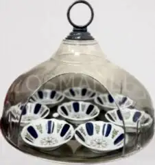 KAPALI (ŞEFFAF) ASKILI ÇAY TEPSİSİ - KÜÇÜK BOY